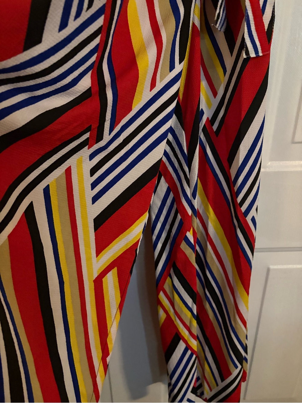 Ashley Stewart Striped Multicolor Jumper with Tie Waist - Picture 6 of 11